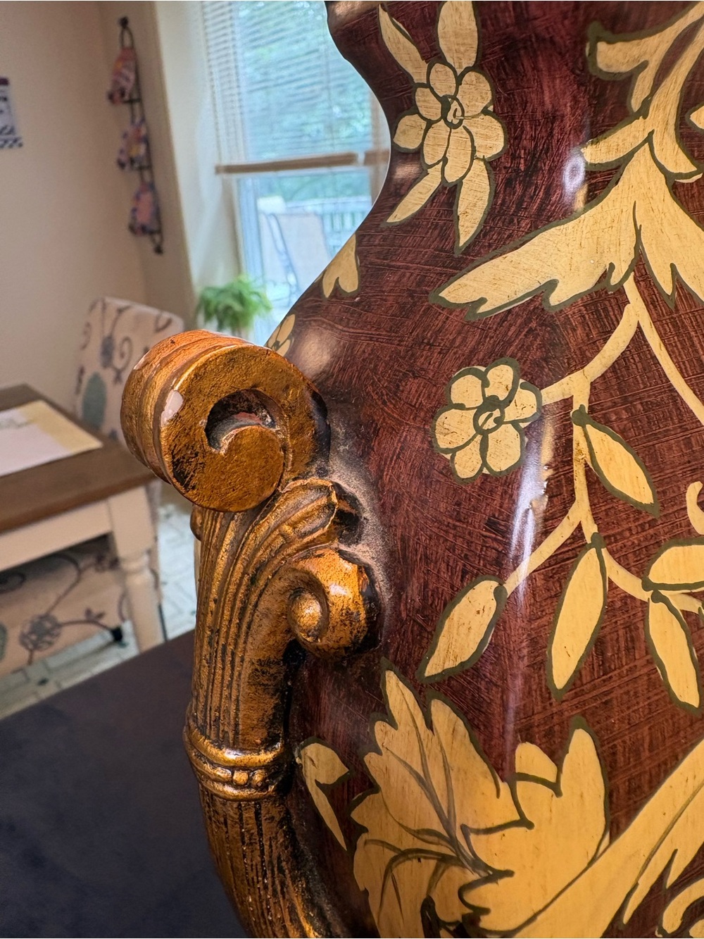 Vintage Chinoiserie Style Urn Table Lamp - Picture 7 of 12